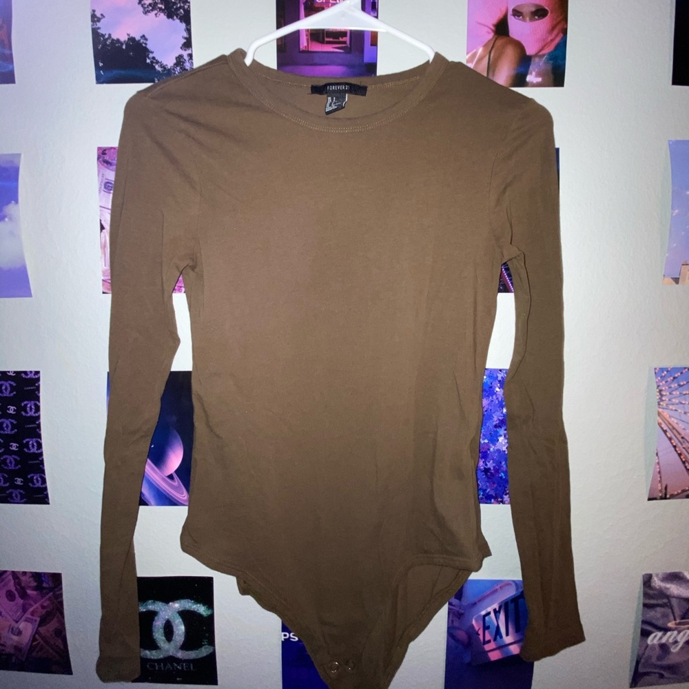 Brown Forever 21 Bodysuit